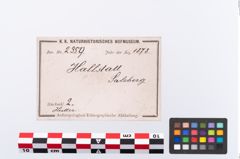 Etikett zu Keramikgefäß (NHMW-PRAE-002359)